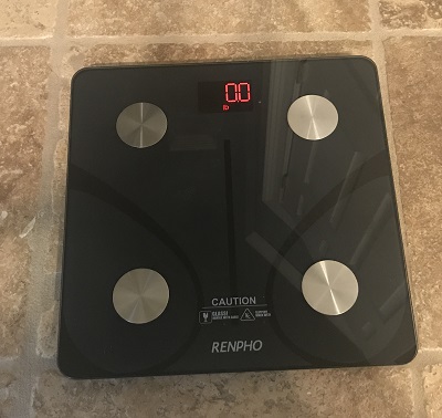 Bathroom scale to weigh the plates as you fill them